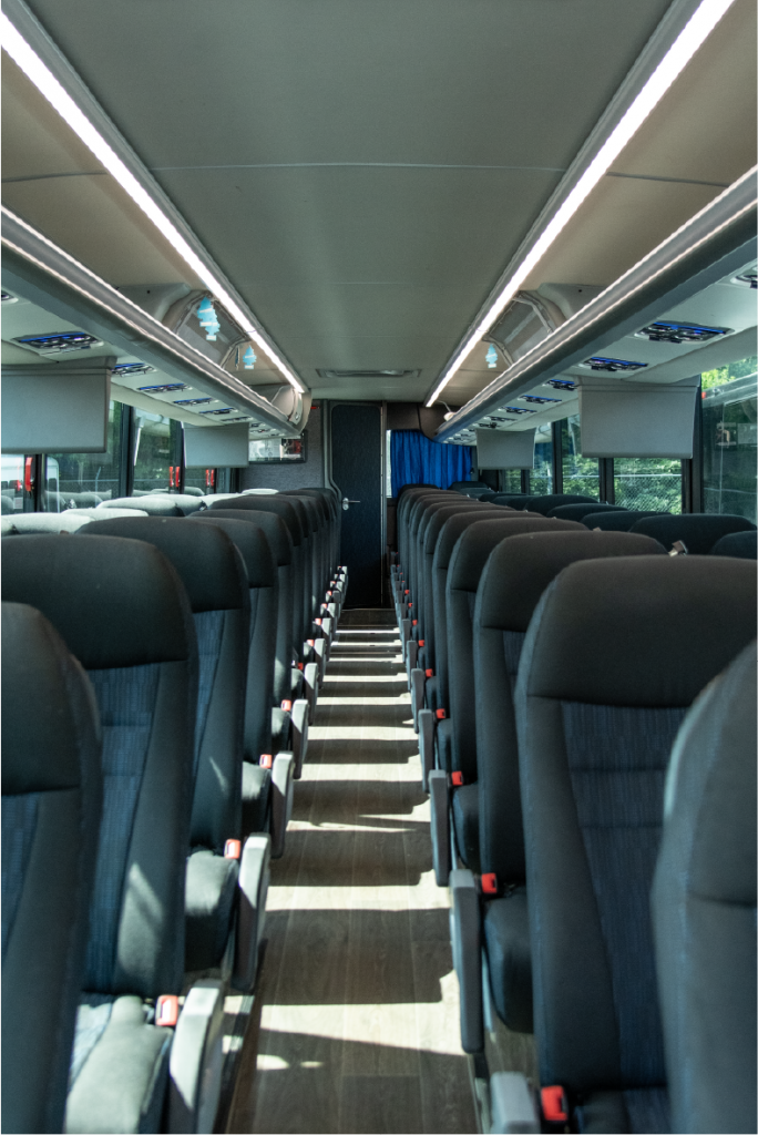 inside luxury coach seating